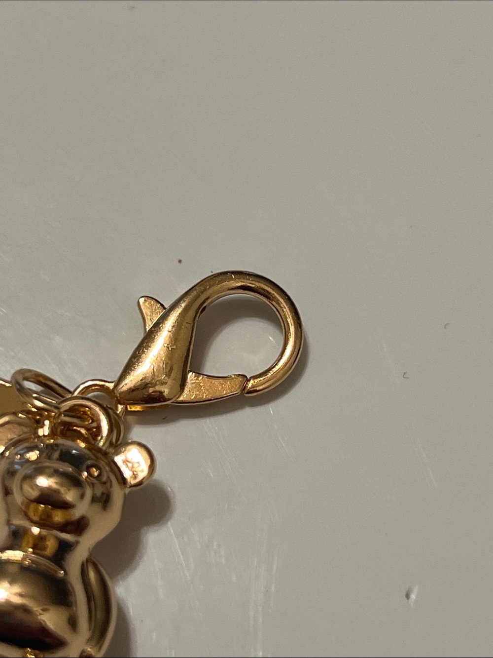 💥💥Coach Gold-Tone Teddy Bear Charm Clip - Picture 7 of 8